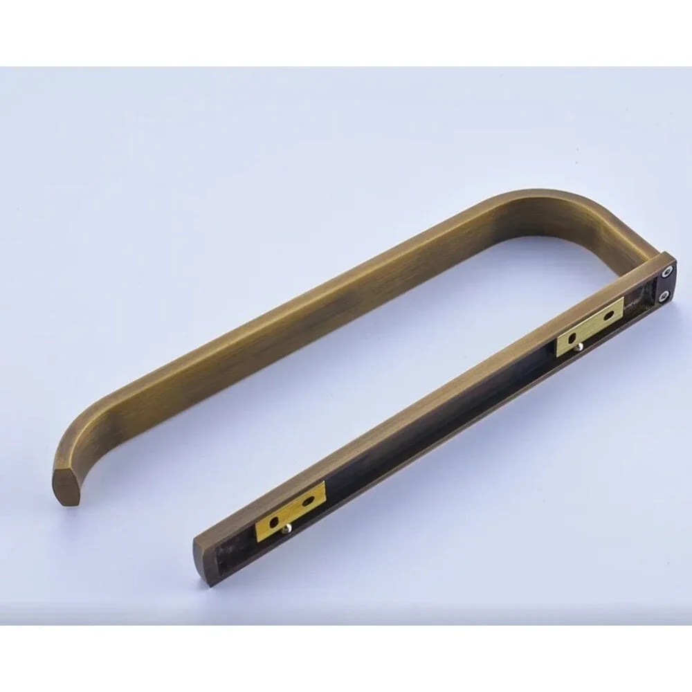 Paper Holder or hand towel  and bath towel wall mounted rack bar antique brass.